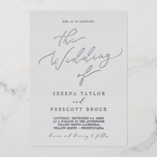 Delicate Silver Foil   Grey The Wedding Of