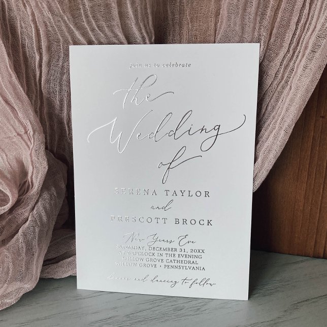 Delicate Silver Foil New Years Eve Details Wedding (Creator Uploaded)