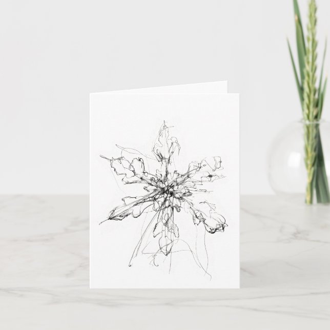 Delicate Single Snowflake  Invitation (Front)