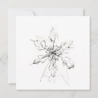 Delicate Single Snowflake  Invitation