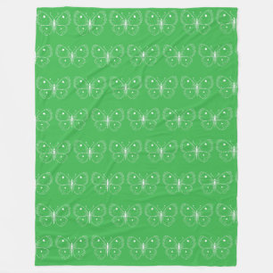 Delicate Sketch Butterfly Fleece Blanket