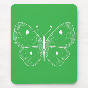 Delicate Sketch Butterfly Mouse Mat