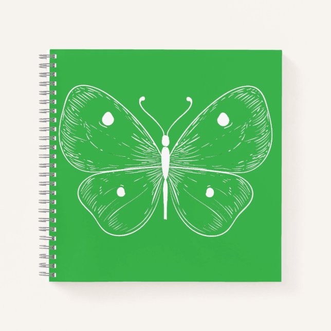 Delicate Sketch Butterfly Notebook (Front)