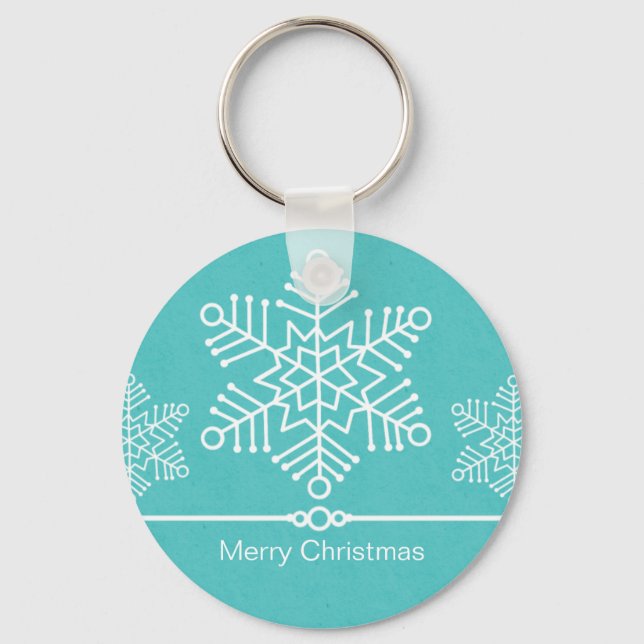 Delicate Snowflakes Christmas Keychain (Front)