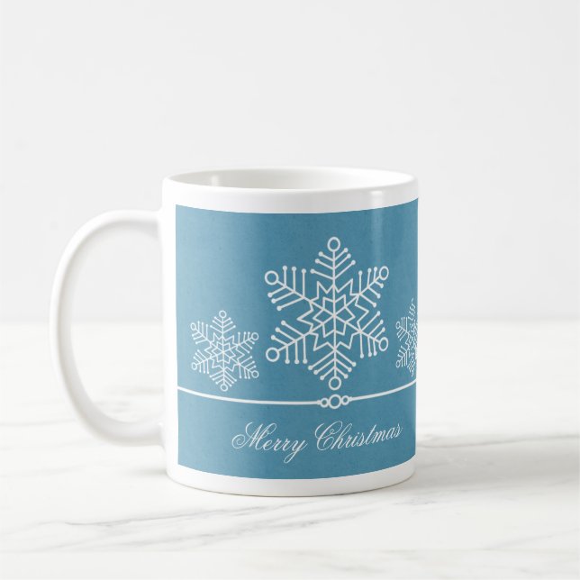 Delicate Snowflakes Christmas Mug (Left)