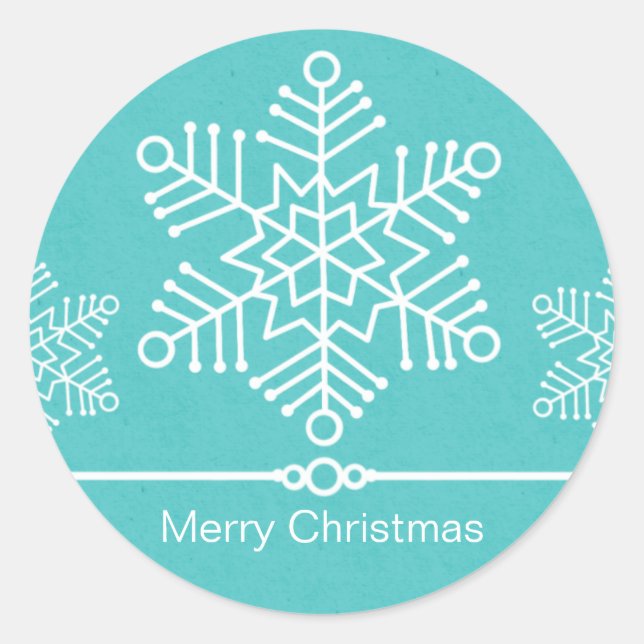 Delicate Snowflakes Christmas Stickers (Front)