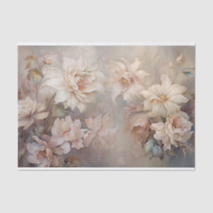 Delicate, Soft Beautiful Elegant Florals Decoupage Tissue Paper