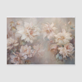 Delicate, Soft Beautiful Elegant Florals Decoupage Tissue Paper