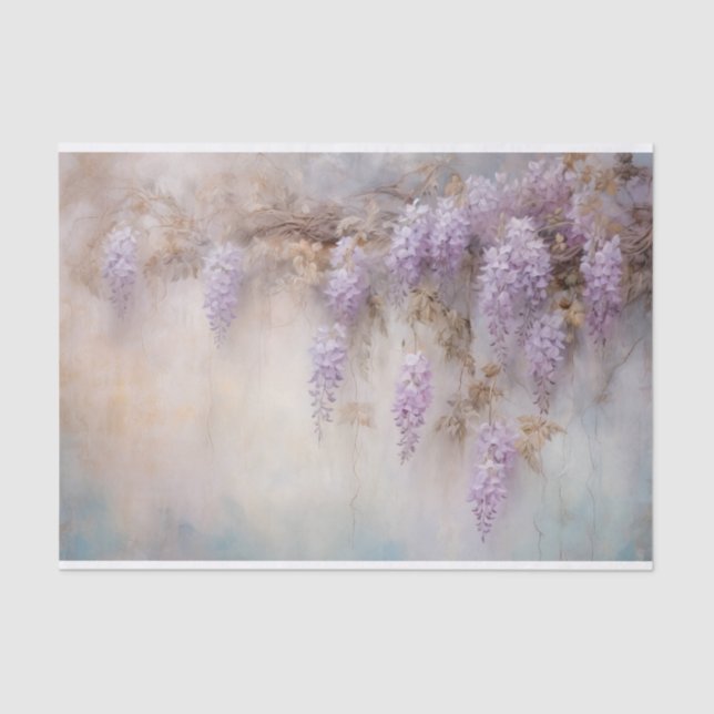 Delicate, Soft Beautiful Elegant Florals Decoupage Tissue Paper (Front)