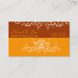 Delicate Soft Boho White Indian Lotus Flower Bold Business Card