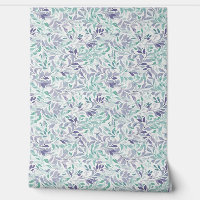 Delicate Soft pastel purple and sage green leaves