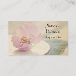 Delicate Soft Pink Cherry Blossom Flower Business Card