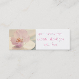 Delicate Soft Pink Cherry Blossom Flower Mini Business Card