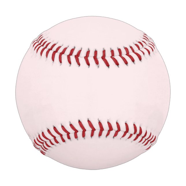 Delicate solid colour plain blushing pink baseball (Front)