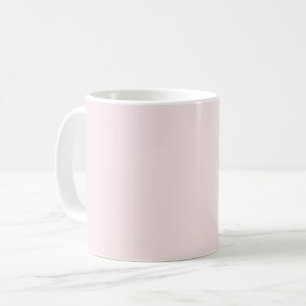 Delicate solid colour plain blushing pink coffee mug