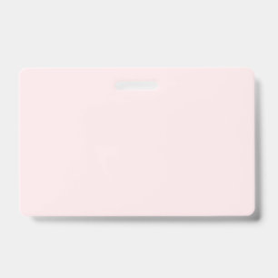 Delicate solid colour plain blushing pink ID badge