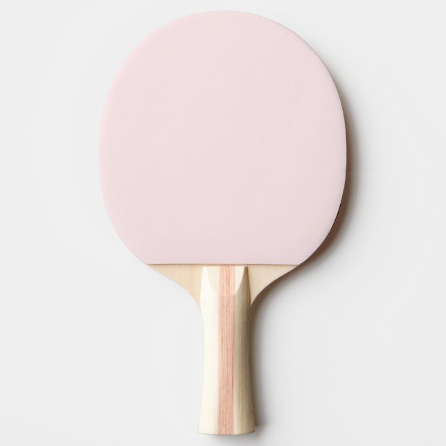 Delicate solid colour plain blushing pink ping pong paddle (Front)