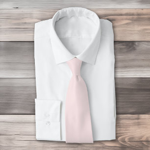 Delicate solid colour plain blushing pink tie