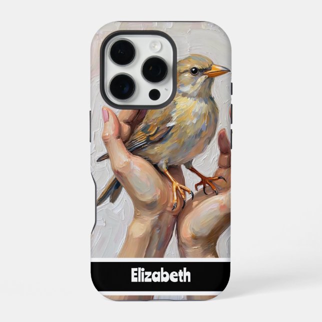 Delicate Sparrow Design iPhone Case (Back)