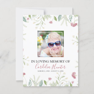 Delicate Spring Florals   Funeral Order of Service