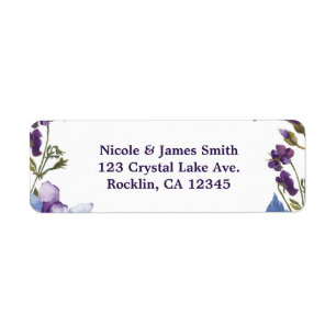Delicate Spring Flowers Purple Floral Wedding