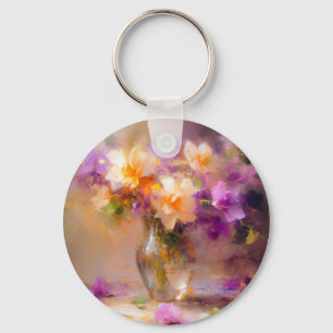 Delicate Still Life Key Ring