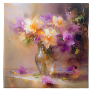 Delicate Still Life Tile