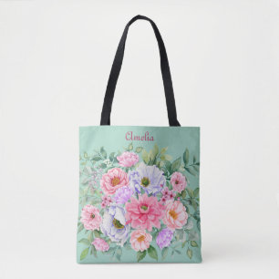 Delicate Summer Garden Party Floral Tote Bag