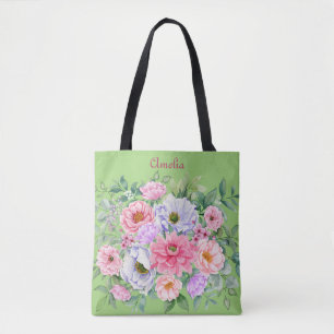 Delicate Summer Garden Party Floral Tote Bag