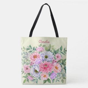 Delicate Summer Garden Party Floral Tote Bag