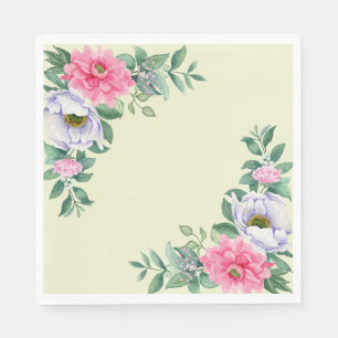 Delicate Summer Garden Party Flowers  Napkin