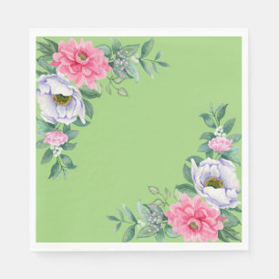 Delicate Summer Garden Party Flowers  Napkin