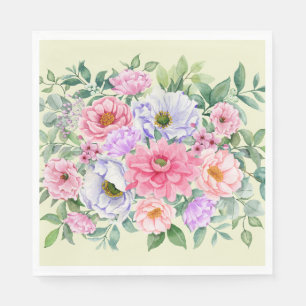 Delicate Summer Garden Party Flowers  Napkin