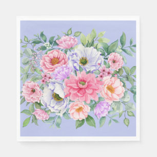 Delicate Summer Garden Party Flowers Napkin