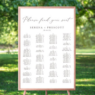 Delicate Taupe Alphabetical Seating Chart