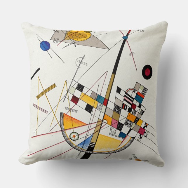 Delicate Tension, No. 85 by Wassily Kandinsky Cushion (Front)