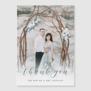 Delicate Thanks   Muted Blue Wedding Photo