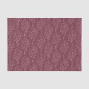 Delicate Tossed Floral Silhouette   Deep Burgundy Tissue Paper