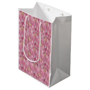 Delicate Tree Motif on Blush Background Medium Gift Bag