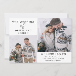 Delicate   Two Photo Wedding Invitation