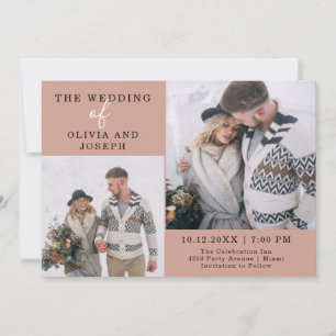 Delicate   Two Photo Wedding Invitation