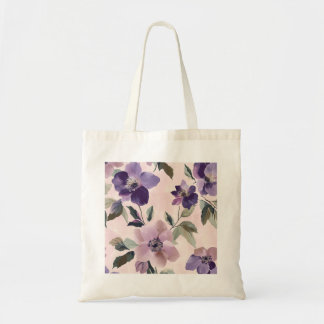 Delicate Violet Blooms Tote Bag - Soft Purples and