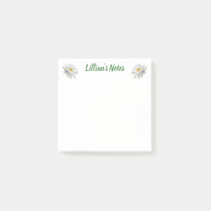 Delicate Water Lily Floral Name Post-it Notes