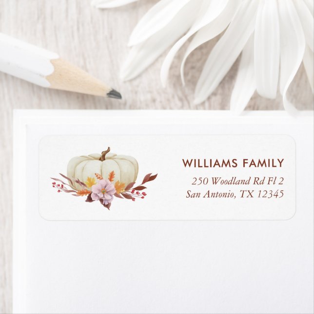 Delicate Watercolor Autumn Pumpkin (Insitu)