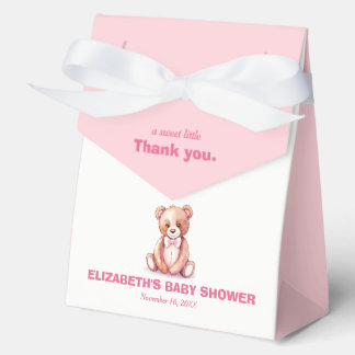 Delicate watercolor bear with a bow    Favour Box