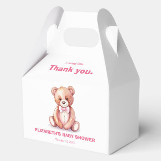 Delicate watercolor bear with a bow Favour Box