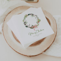 Delicate Watercolor Christmas Wreath