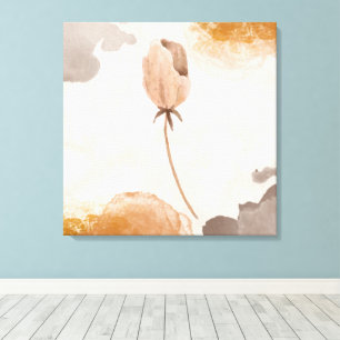 Delicate Watercolor Flower Illustration Canvas Print