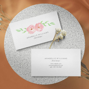 Delicate Watercolor Flowers Business Card