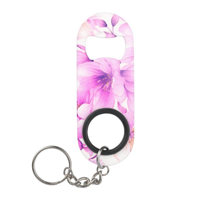 Delicate Watercolor Pink Flowers  (Front)
